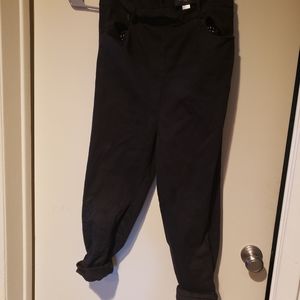 Collectif black high waisted cropped pants